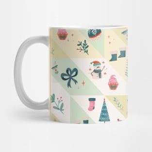 Christmas Patterns | Pink Ice Cream And Snowman Mug